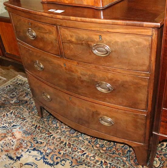 Early Victorian mahogany bowfront chest of drawers